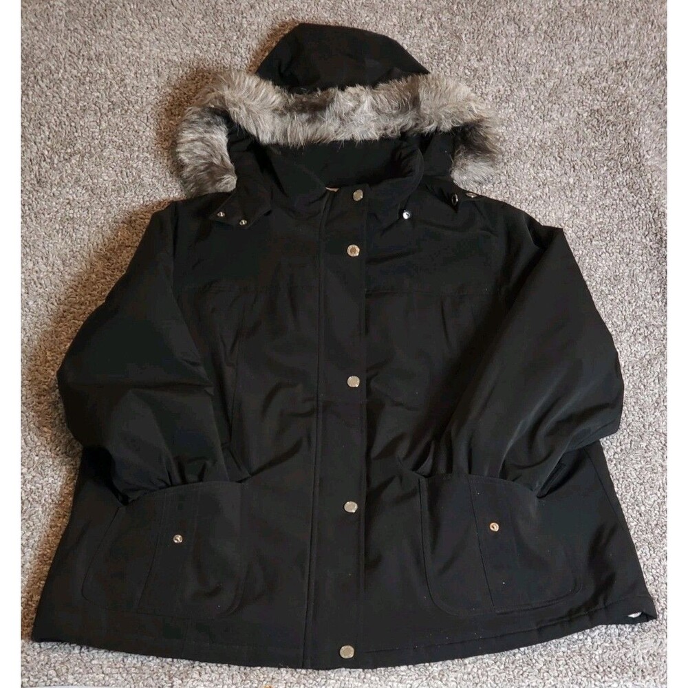 Giacca Women's Black Coat Jacket Zipper Faux Suede/Polyester and Soft Lined....